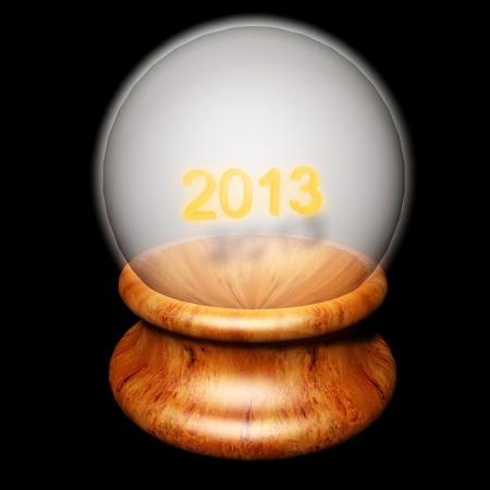New year sphere with textの写真素材