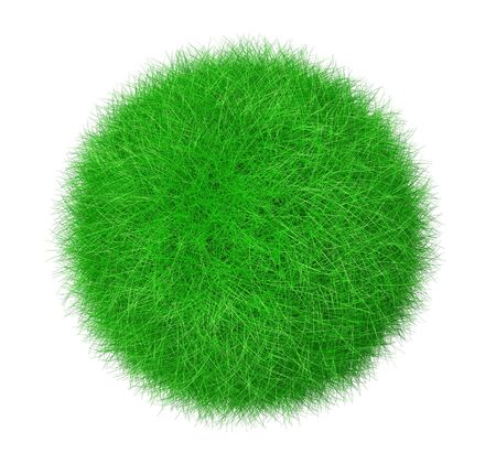 Green grass object isolated on whiteの写真素材