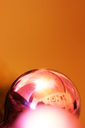 Christmas balls detail with blury backgroundの写真素材