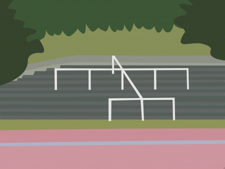 Auditorium of the athletic Stadiumのイラスト素材