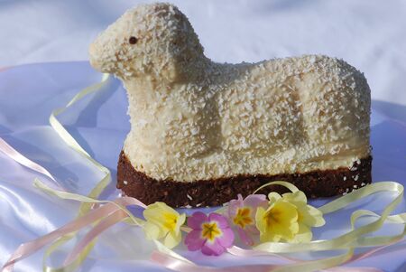 Easter cake table decorationsの写真素材