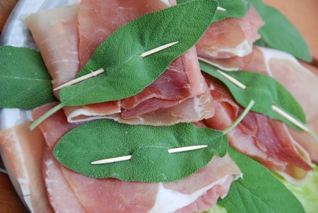 saltimbocca alla romana specialty preparationの写真素材