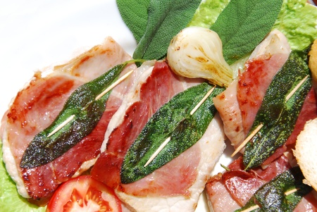 saltimbocca alla romana specialty preparationの写真素材