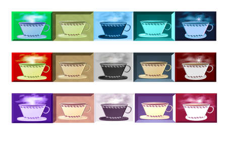 coffee cup buttonの写真素材