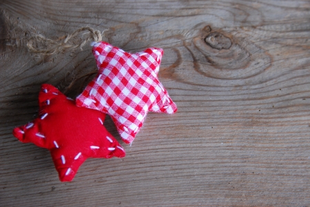 Stars on the wooden board