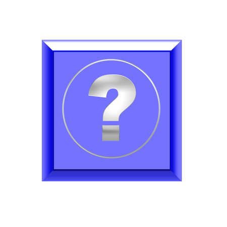 question mark blue silverのイラスト素材