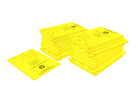 Vaccination cards.3D rendering, illustration,の写真素材