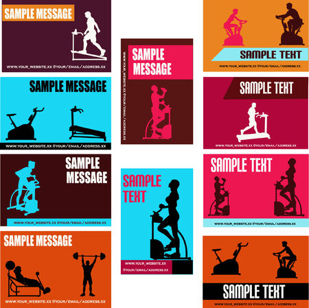 Health/Exercise Business Card Templatesのイラスト素材