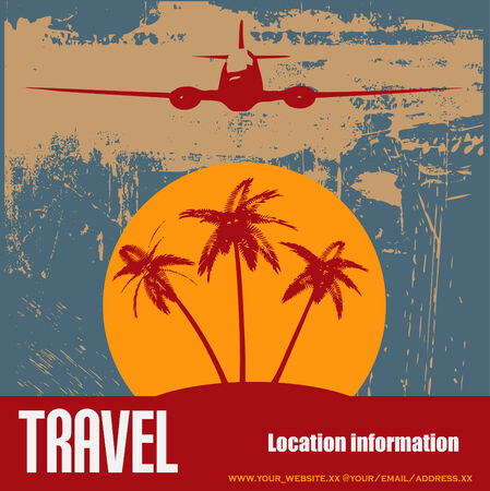 Tropical Beach Travel Flyerのイラスト素材