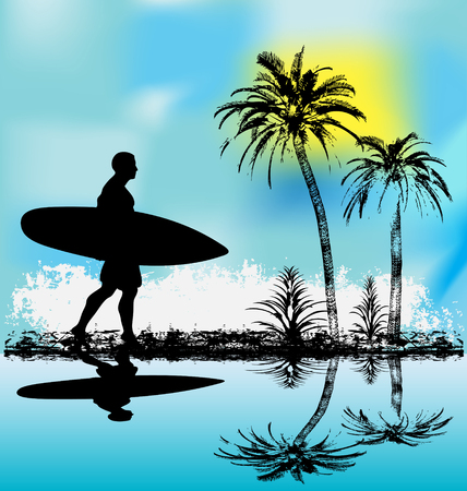 Tropical Surferのイラスト素材