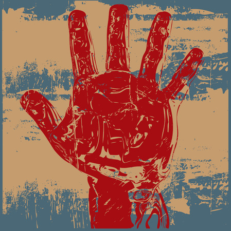 Grunge Handのイラスト素材