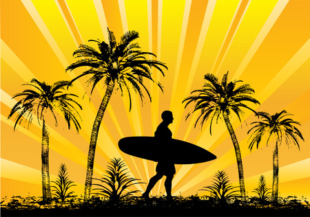 Tropical Surferのイラスト素材