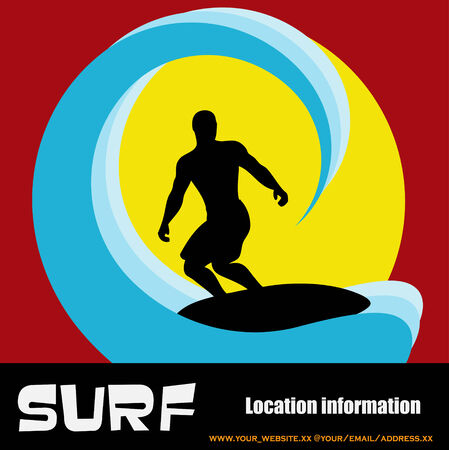 Surfer Backgroundのイラスト素材