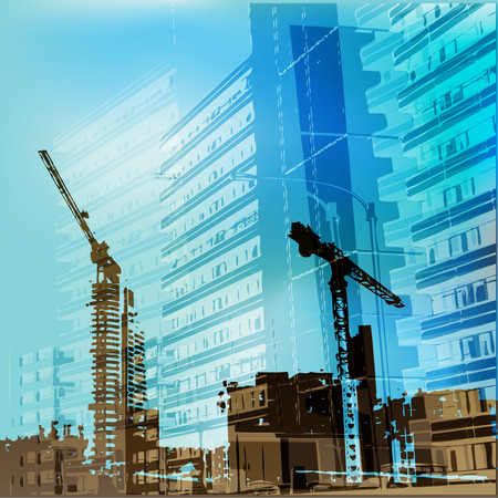 Urban Construction Backgroundのイラスト素材