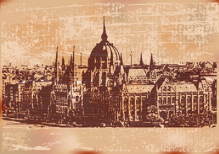 Vintage Budapest Background のイラスト素材
