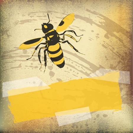 Wasp Paper Backgroundのイラスト素材
