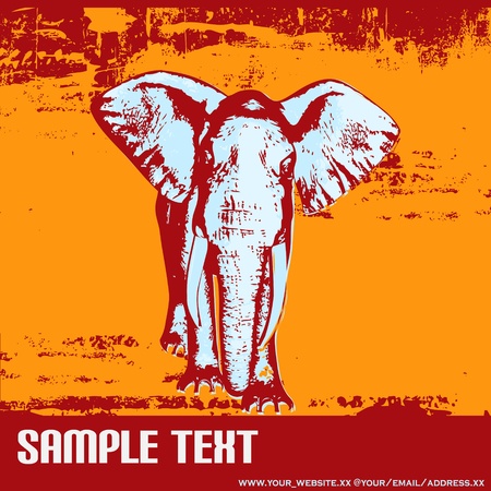 Elephant Grunge Backgroundのイラスト素材