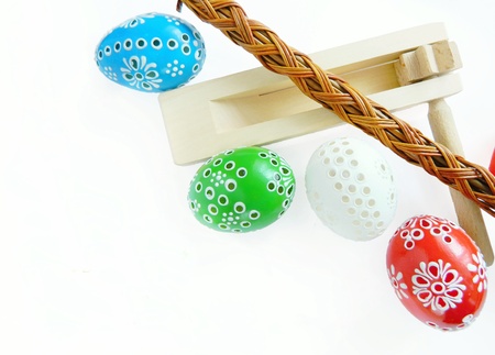 easter eggs isolated on white background