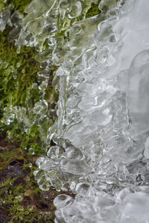 frozen falling water forming interesting shapes