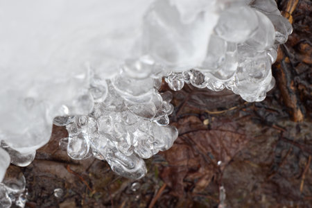 frozen falling water forming interesting shapes