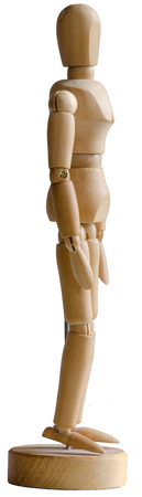 Wooden mannequin drawingの写真素材