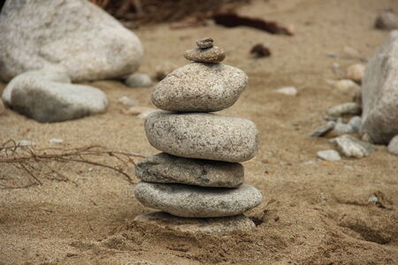 pebbles towerの写真素材