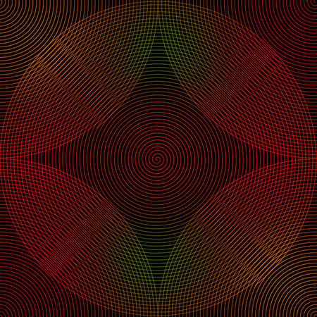 Linked colorful spirals - abstract background illustrationの写真素材