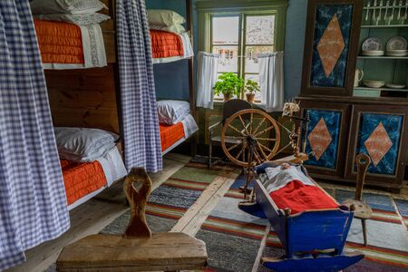Ancient rural interiors - childrens room for a large family