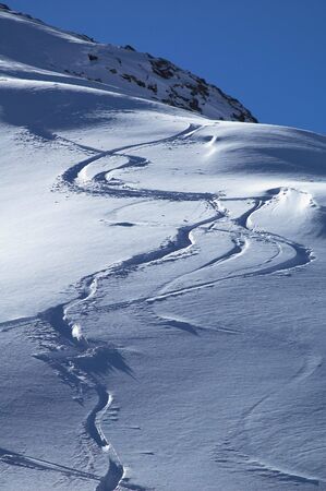 Snowboards tracks