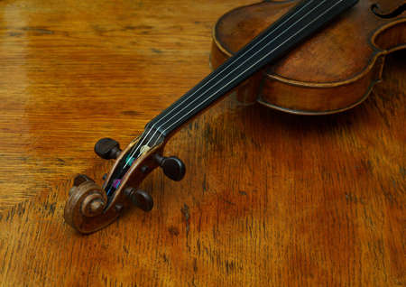 Retro violin close-upの写真素材