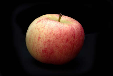 Apple on black