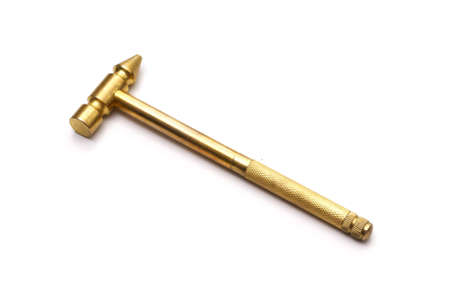 Golden hammer isolatedの写真素材