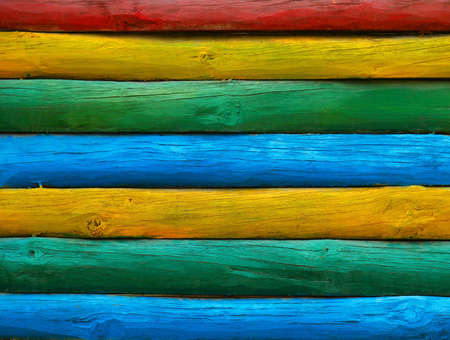 Color wood wall backgroundの写真素材