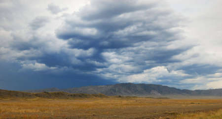 Storm in the desertの写真素材