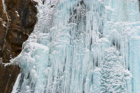 Winter ice waterfallの写真素材