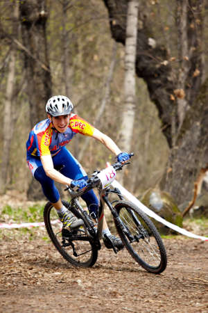 ALMATY, KAZAKHSTAN - April 5: Rafael Fayzullin  in action at cross-country relay race in Almaty,...