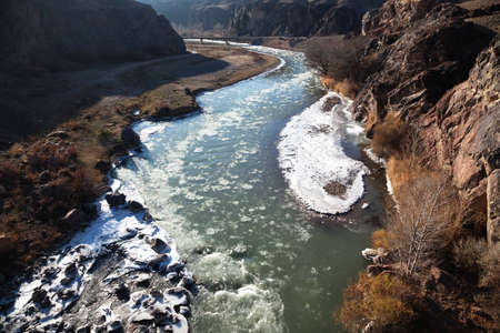 Charyn river and canyon in Kazakhstanの写真素材