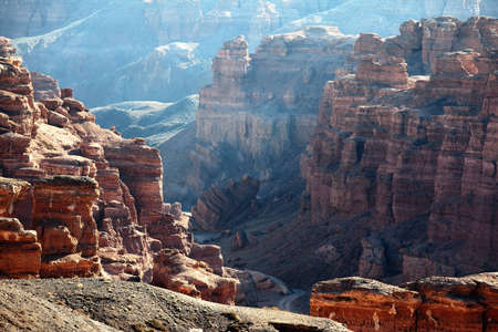 Charyn canyon in the Kazakhstanの写真素材