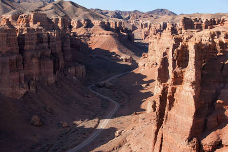 Charyn canyon in the Kazakhstanの写真素材