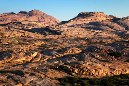Morning in Desert mountains Bektau-Ata in Kazakhstanの写真素材