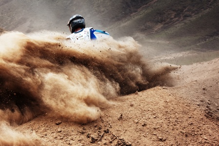 ALMATY, KAZAKHSTAN - APRIL 10: Motocross competition のeditorial素材