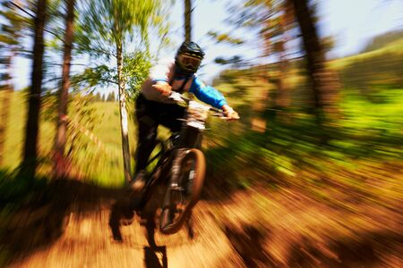ALMATY, KAZAKHSTAN - MAY 27: Unknown rider in action at Freestyle Mountain Bike Session in Almaty, Kazakstan MAY 27, 2012.のeditorial素材