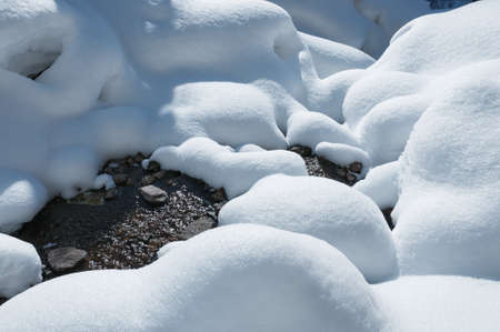 Snow and the small creek