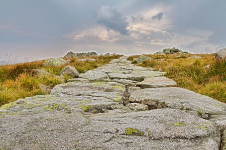 Stone way in the mountainsの写真素材