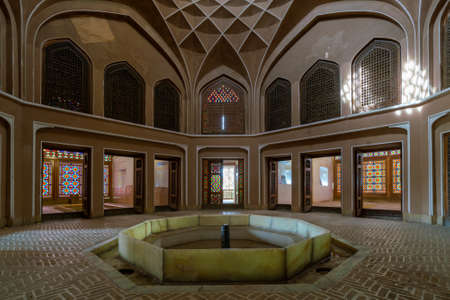 Yazd, Iran - 14.04.2019: Interior of the tallest wind tower of Iran in Dolat-Abad Garden, Yazd, Iran. Historical cooling device. Persia.のeditorial素材