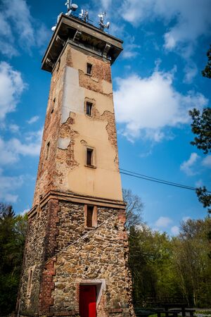 Old brick lookout towerの写真素材