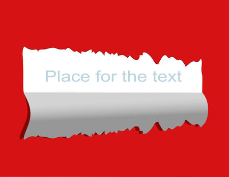 Place for the text on a red paperのイラスト素材