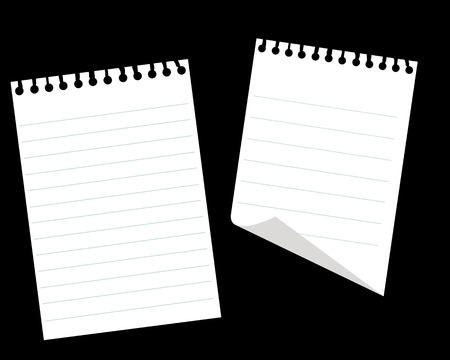 Sheets of a paper on a black backgroundのイラスト素材