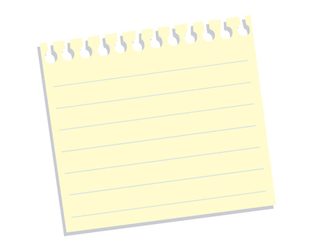Sheet of a paper on a white backgroundのイラスト素材