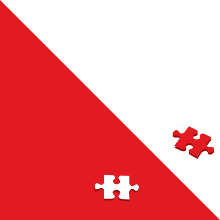 White background and red background with insertsのイラスト素材